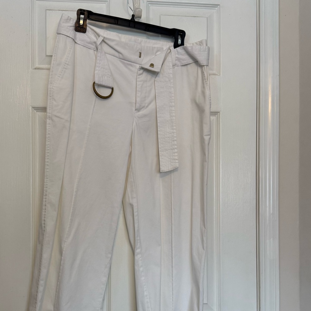 Charter Club Cream Trousers with Belt